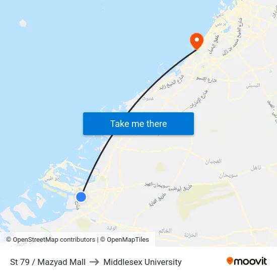 St 79 / Mazyad Mall to Middlesex University map