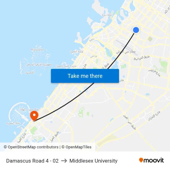 Damascus Road 4 - 02 to Middlesex University map