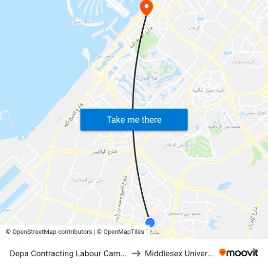 Depa Contracting Labor Camp - 1 to Middlesex University map