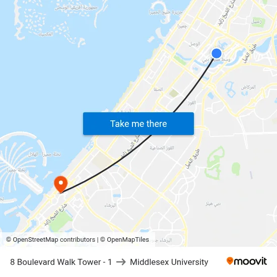 8 Boulevard Walk Tower - 1 to Middlesex University map