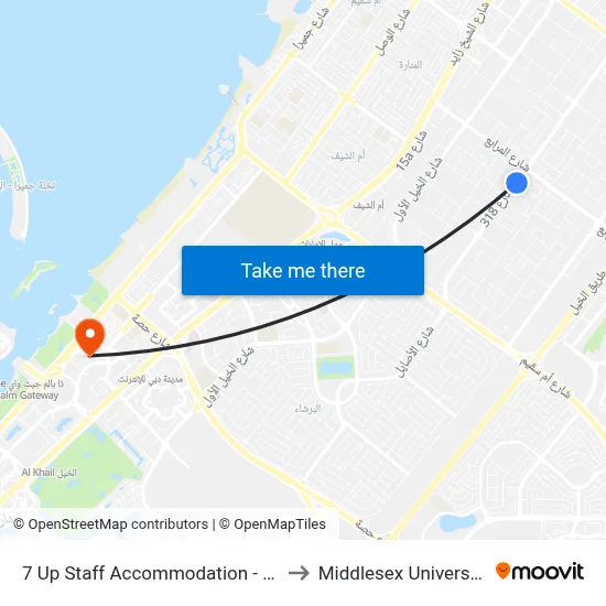7 Up Staff Accommodation - 02 to Middlesex University map
