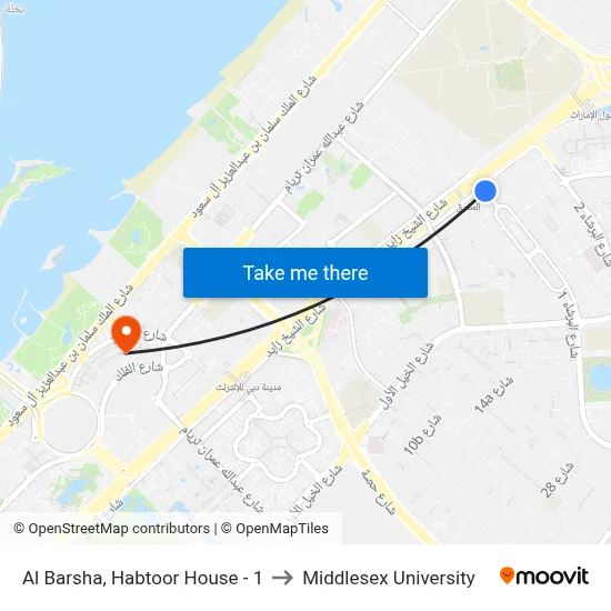 Al Barsha, Habtoor House - 1 to Middlesex University map