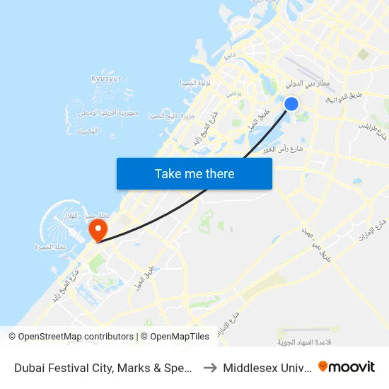 Dubai Festival City, Marks & Spencer 2 - 02 to Middlesex University map