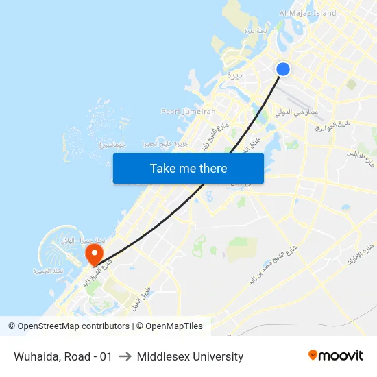 Wuhaida Road - 01 to Middlesex University map
