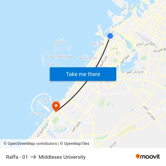 Raffa - 01 to Middlesex University map