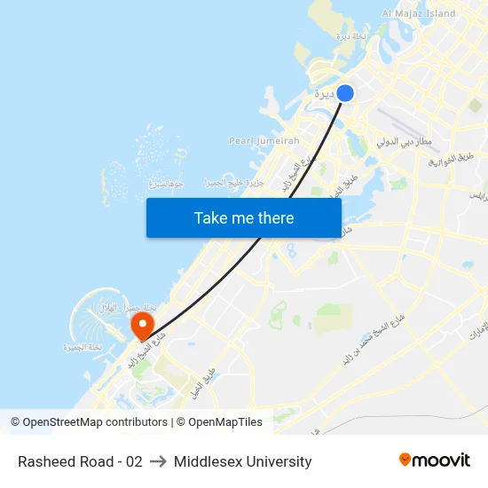 Rasheed Road - 02 to Middlesex University map