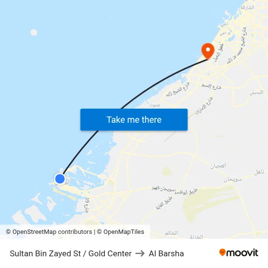 Sultan Bin Zayed Street / Gold Center to Al Barsha map