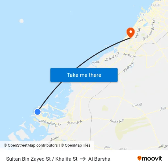 Sultan Bin Zayed Street / Khalifa Street to Al Barsha map