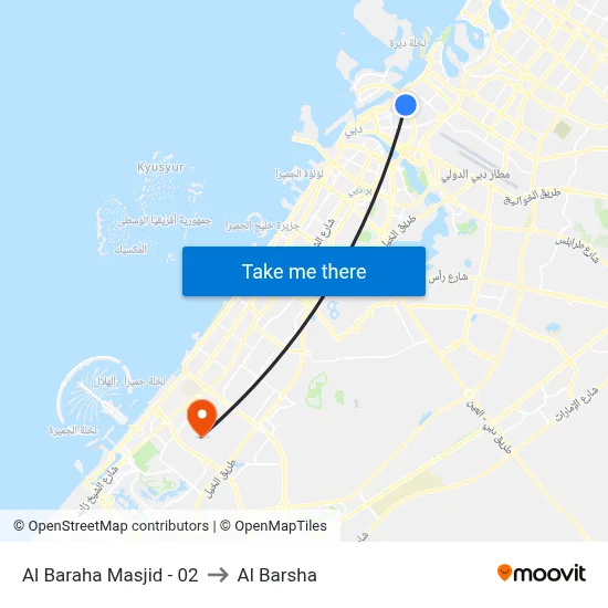 Al Baraha Mosque - 02 to Al Barsha map