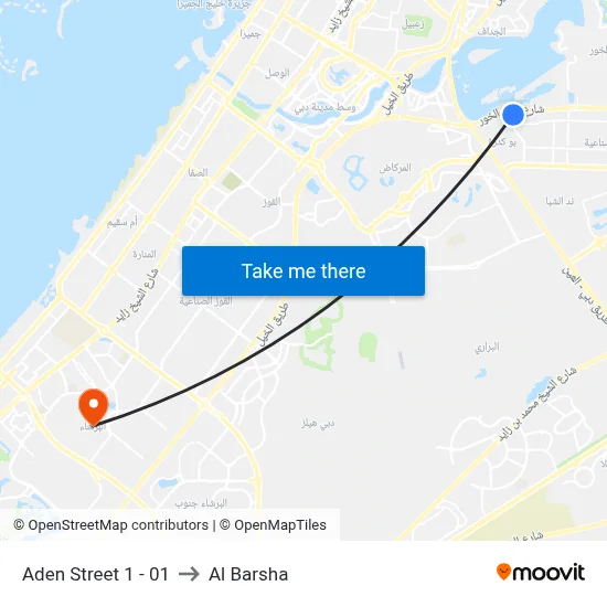 Aden Street 1 - 01 to Al Barsha map