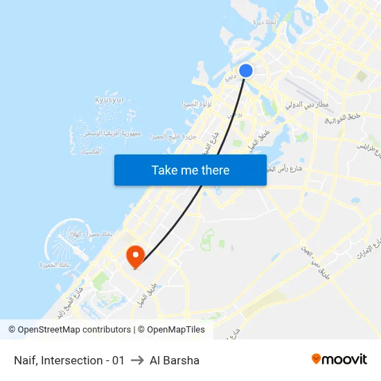 Naif, Intersection - 01 to Al Barsha map