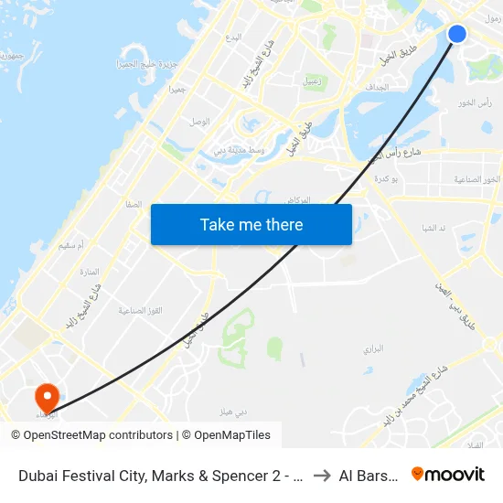 Dubai Festival City, Marks & Spencer 2 - 02 to Al Barsha map