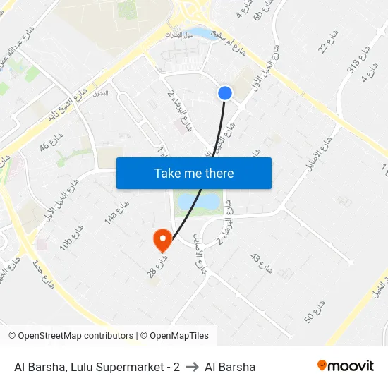 Al Barsha, Lulu Supermarket - 2 to Al Barsha map