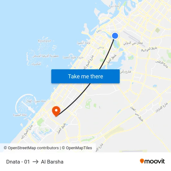 Dnata - 01 to Al Barsha map