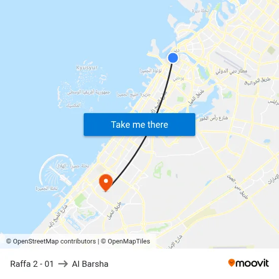Raffa 2 - 01 to Al Barsha map