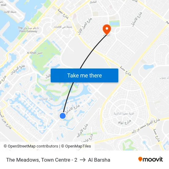 The Meadows, Town Centre - 2 to Al Barsha map