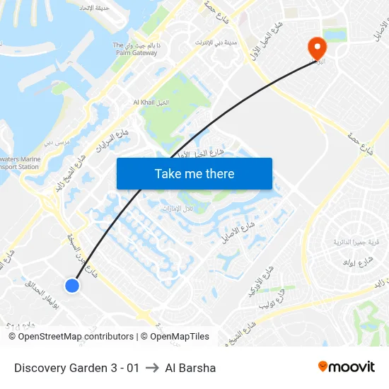 Discovery Garden 3 - 01 to Al Barsha map