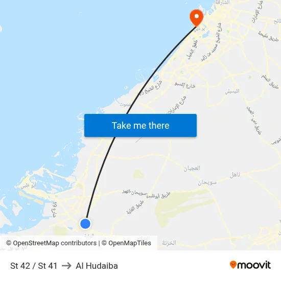 St 42 / St 41 to Al Hudaiba map