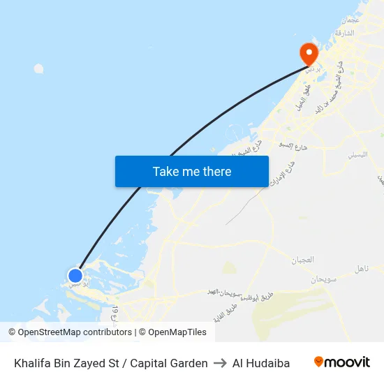 Khalifa Bin Zayed St / Capital Garden to Al Hudaiba map