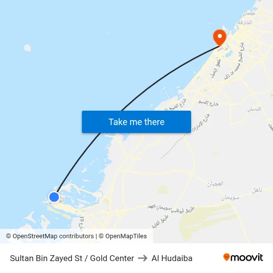 Sultan Bin Zayed St / Gold Center to Al Hudaiba map