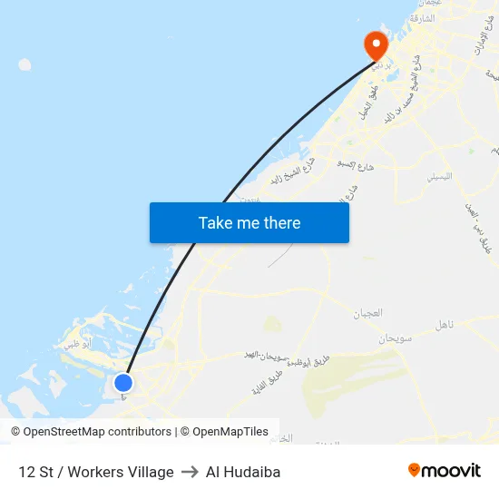 12 Street / Workers Village to Al Hudaiba map