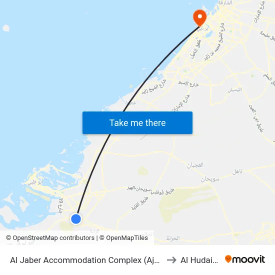 Al Jaber Accommodation Complex (Ajac) to Al Hudaiba map
