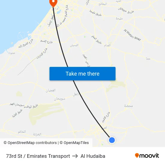 73rd Street / Emirates Transport to Al Hudaiba map