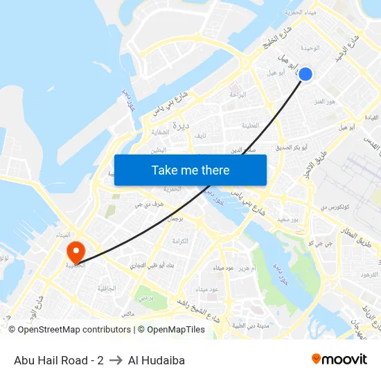 Abu Hail Road - 2 to Al Hudaiba map