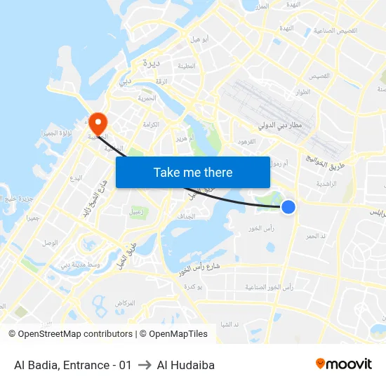 Al Badia, Entrance - 01 to Al Hudaiba map