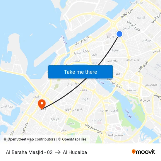Al Baraha Mosque - 02 to Al Hudaiba map