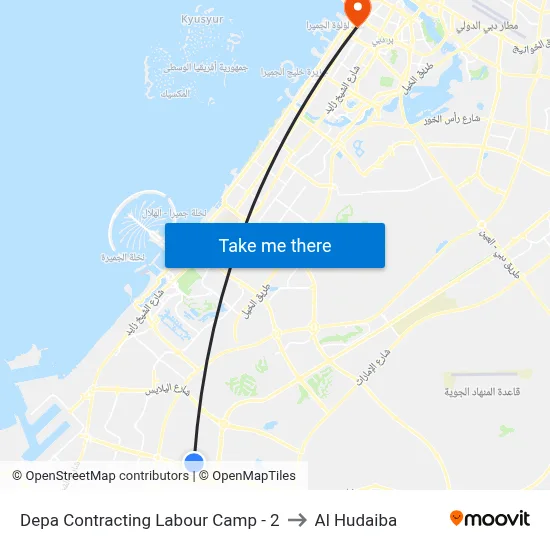 Depa Contracting Labor Camp - 2 to Al Hudaiba map