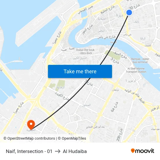 Naif, Intersection - 01 to Al Hudaiba map