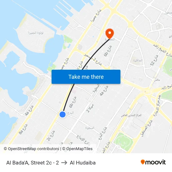 Al Bada'a, Street 2c - 2 to Al Hudaiba map