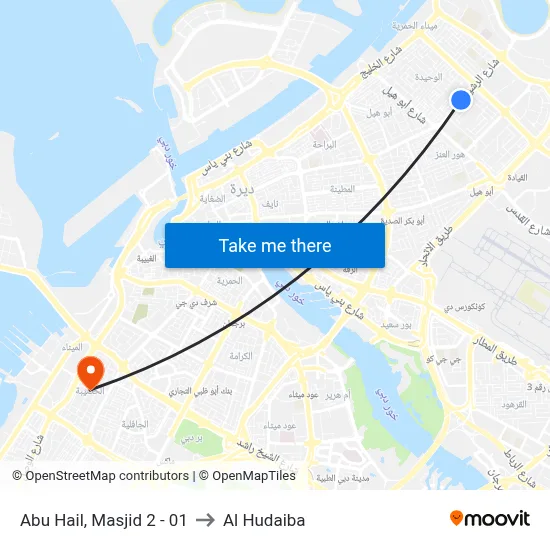 Abu Hail, Mosque 2 - 01 to Al Hudaiba map