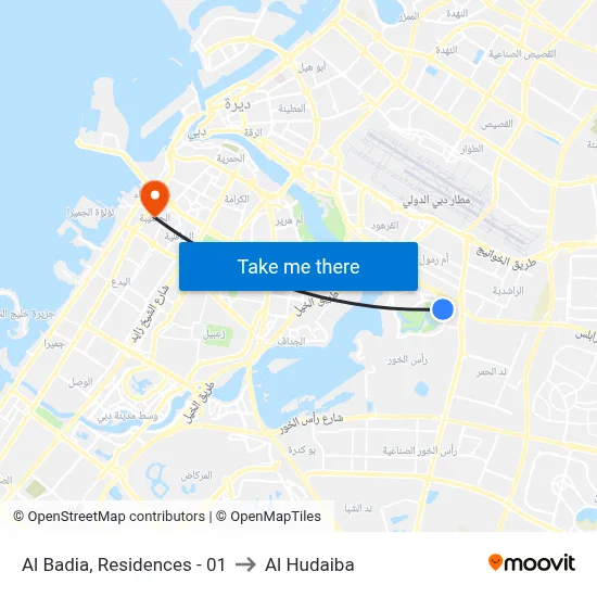 Al Badia, Residences - 01 to Al Hudaiba map
