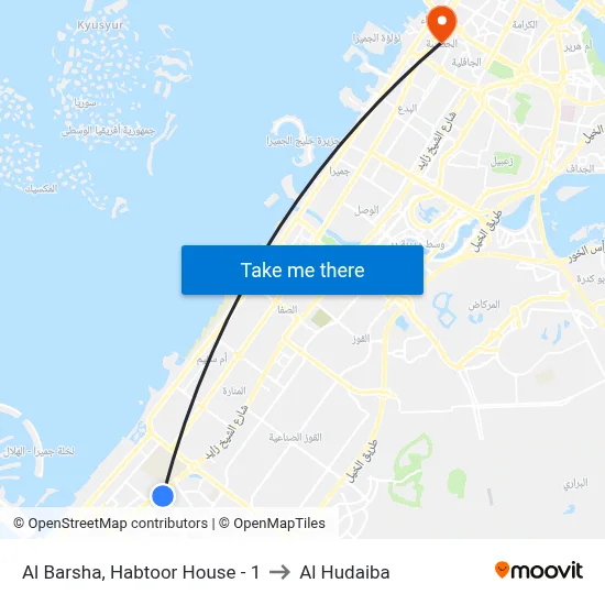 Al Barsha, Habtoor House - 1 to Al Hudaiba map