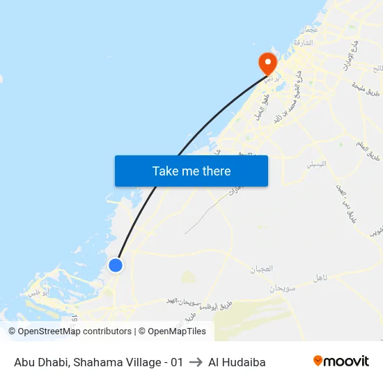 Abu Dhabi, Shahama Village - 01 to Al Hudaiba map