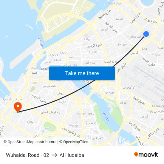 Wuhaida Road - 02 to Al Hudaiba map