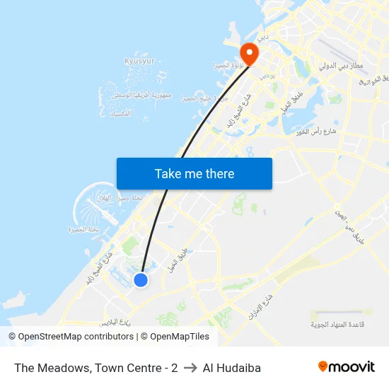 The Meadows, Town Centre - 2 to Al Hudaiba map