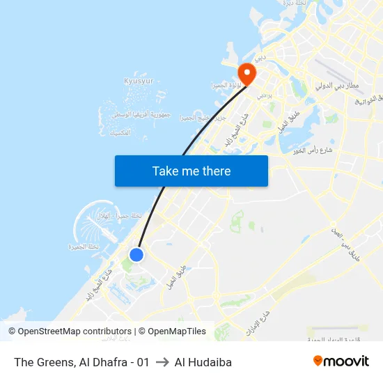 The Greens, Al Dhafra - 01 to Al Hudaiba map