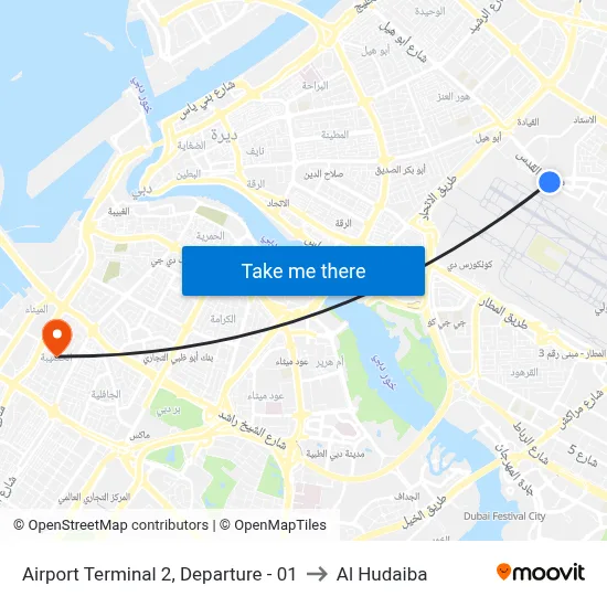 Airport Terminal 2, Departure - 01 to Al Hudaiba map