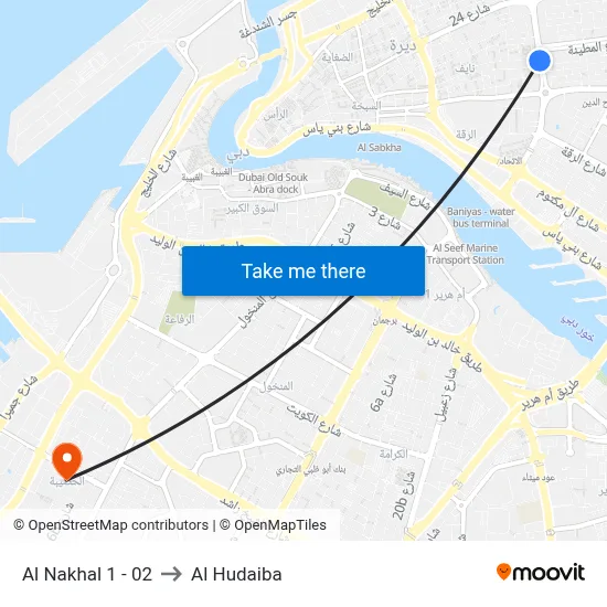 Al Nakhal 1 - 02 to Al Hudaiba map