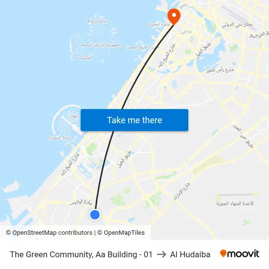The Green Community, Aa Building - 01 to Al Hudaiba map