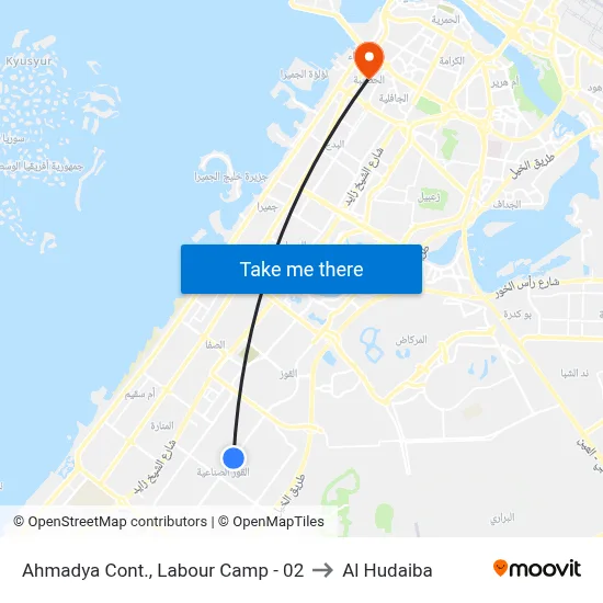 Ahmadya Contractors Labour Camp - 02 to Al Hudaiba map