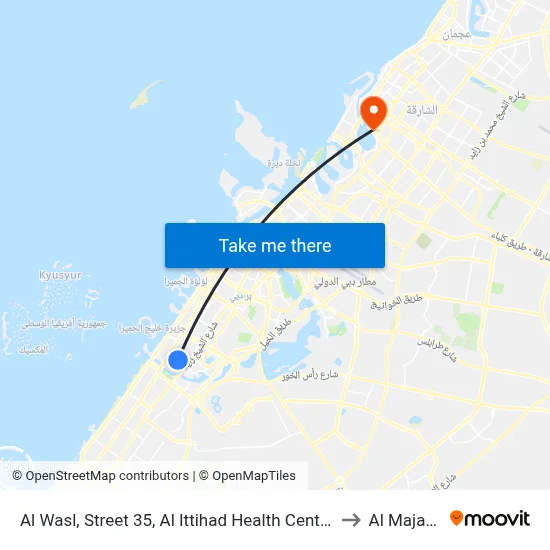 Al Wasl, Street 35, Al Ittihad Health Center - 1 to Al Majaz 1 map