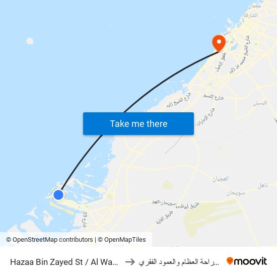 Hazaa Bin Zayed St / Al Wahda Mall to ميدكير لجراحة العظام والعمود الفقري map