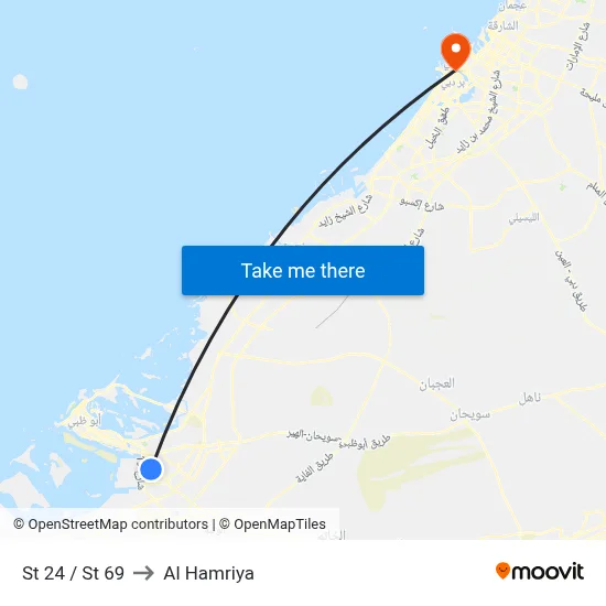 Street 24 / Street 69 to Al Hamriya map