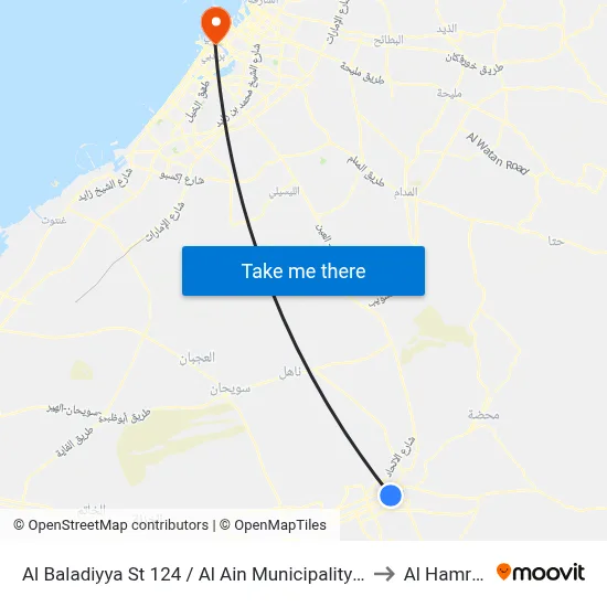 Al Baladiyya St 124 / Al Ain Municipality East to Al Hamriya map