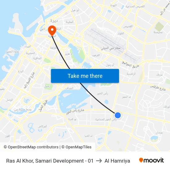Ras Al Khor, Samari Development - 01 to Al Hamriya map