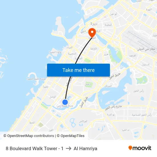 8 Boulevard Walk Tower - 1 to Al Hamriya map